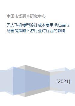 無人機模型設(shè)計成本費用明細、市場營銷策略及下游行業(yè)影響分析